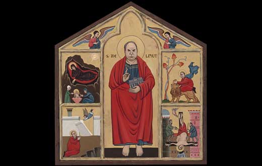 Sieneser Meister: Der hl. Helmut und Szenen aus seinem Leben, um 1280